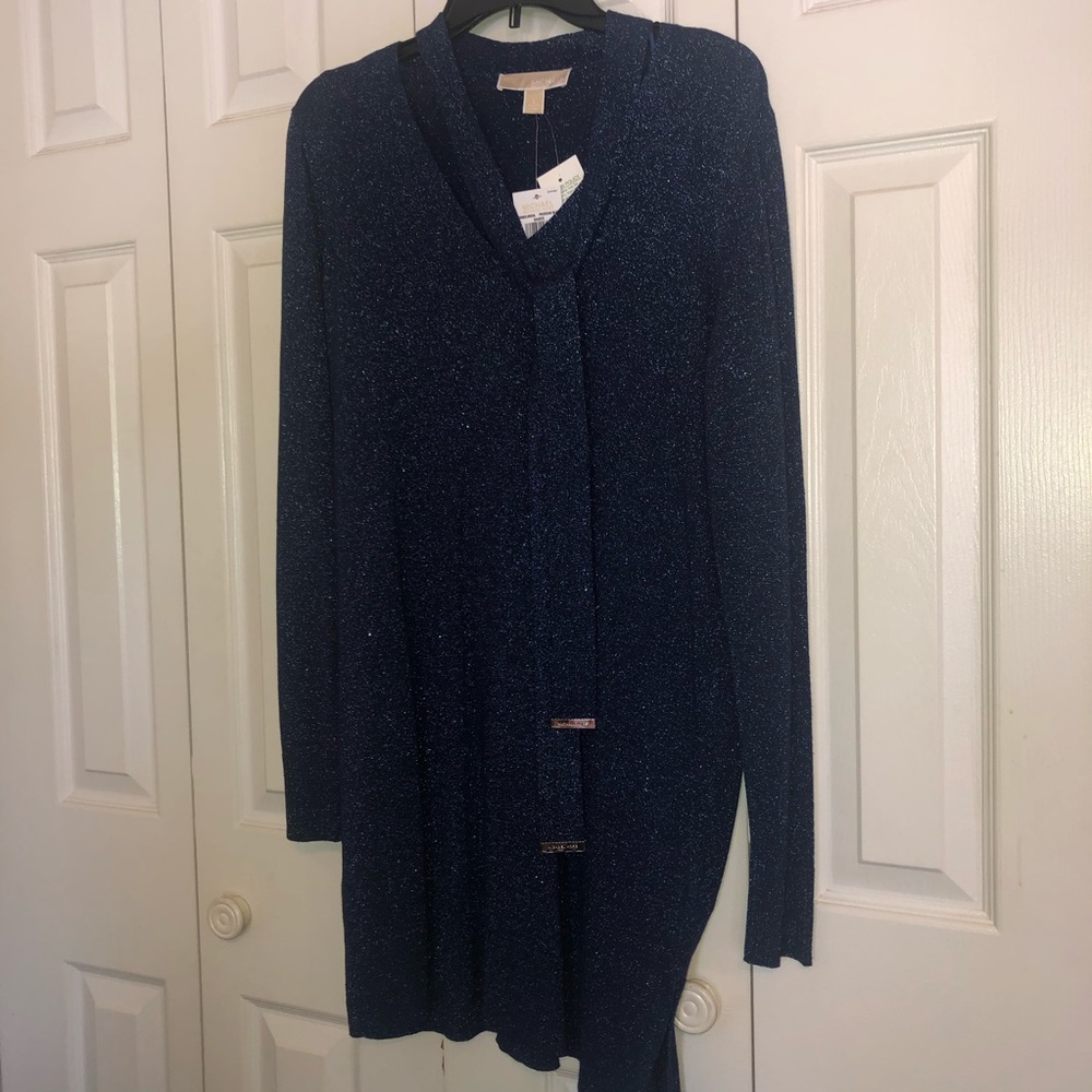 Prussian Blue Michael Kors Sweater Dress